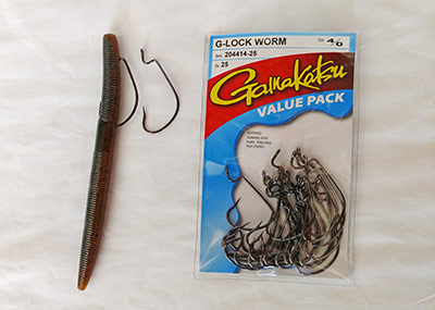 Gamakatsu G Finesse Light Worm Hook with Tin Keeper 1