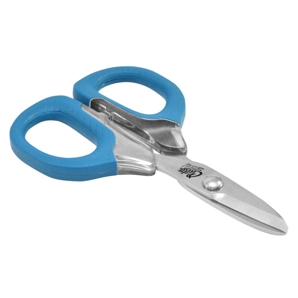 Cuda Micro Scissors, 3, Titanium Bonded Serrated Blades, Blue, Fishing  Tool, 1-Count 