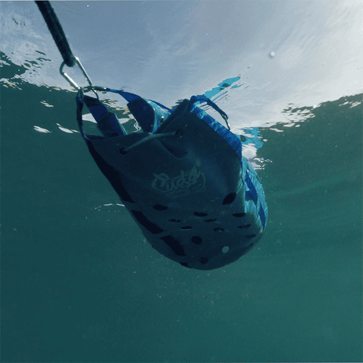 Cuda Fishing Bucket Tackle Center Tool Holder for 5 Gallon Buckets,  Plastic, Blue 